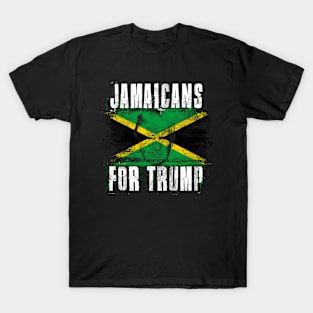 Jamaicans For Trump - Trump 2020 Patriotic Flag T-Shirt